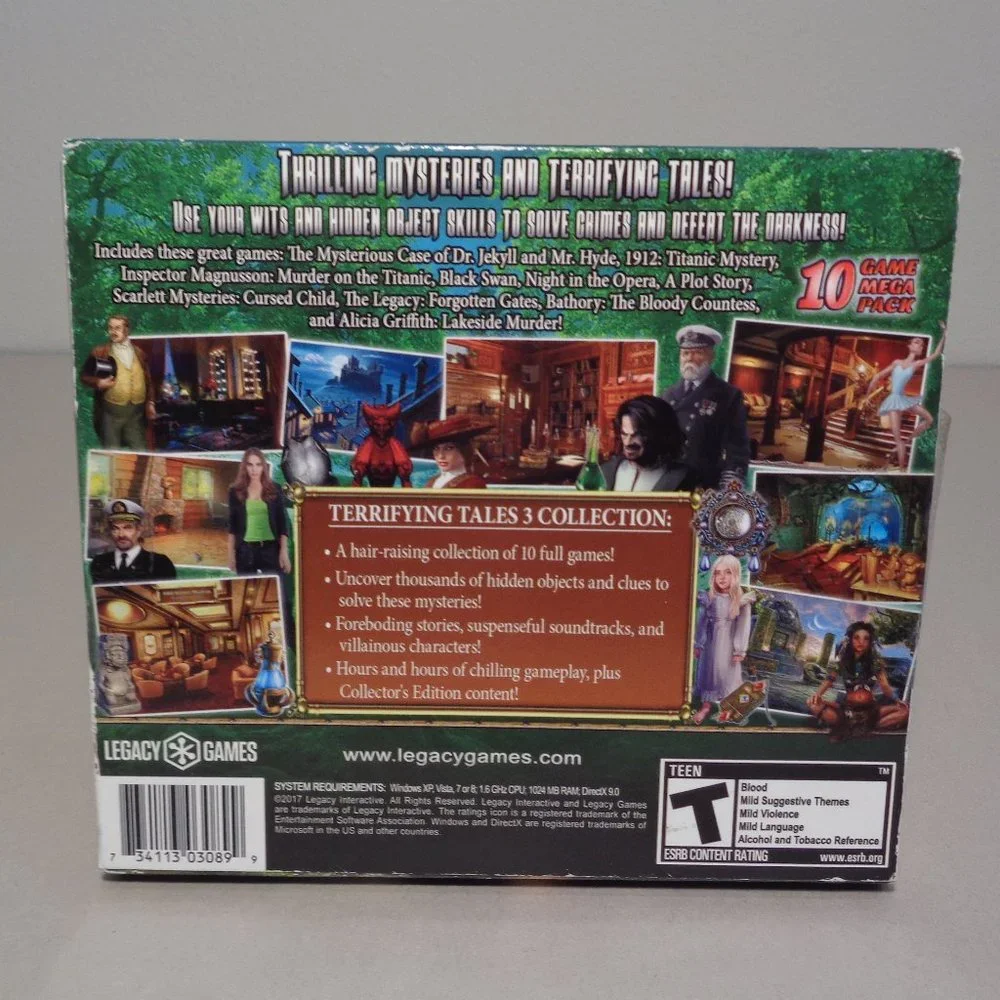 TERRIFYING TALES 3 / 10 Game Mega Pack New PC DVD-ROM Video Game